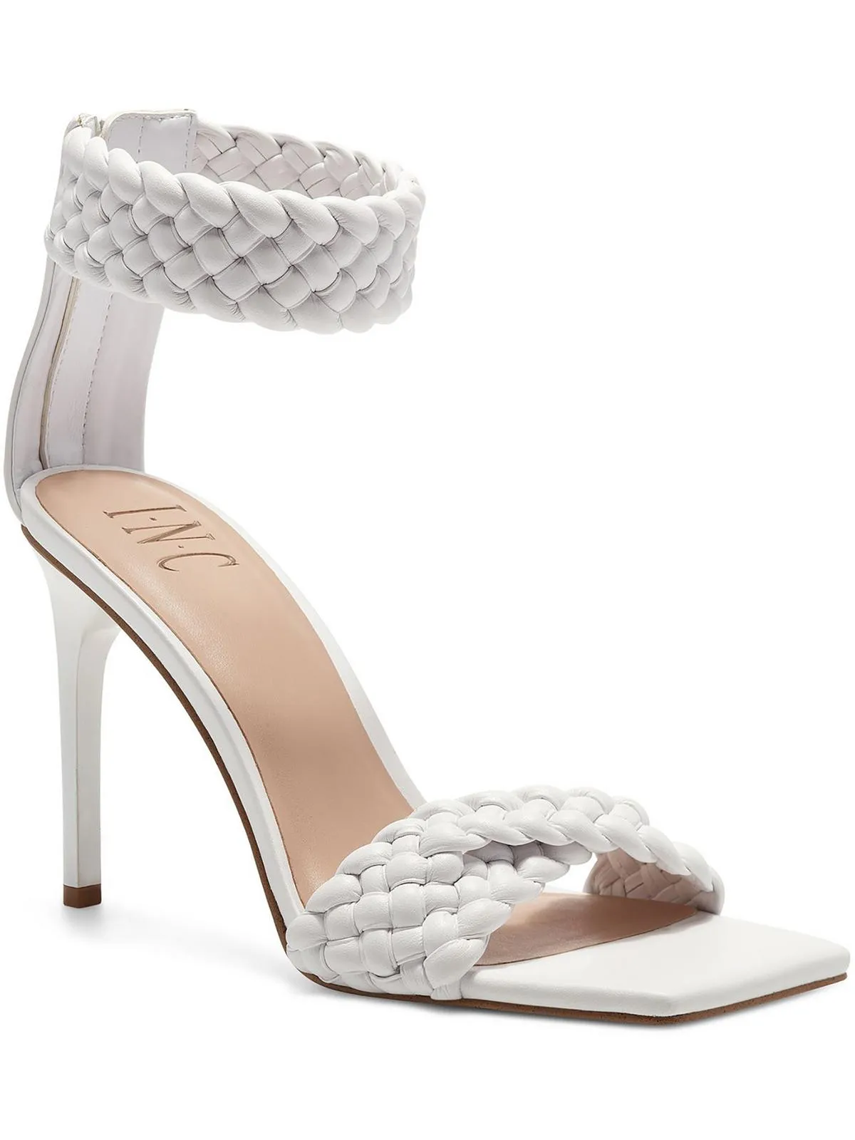 Adalie Womens Leather Ankle Strap Heels