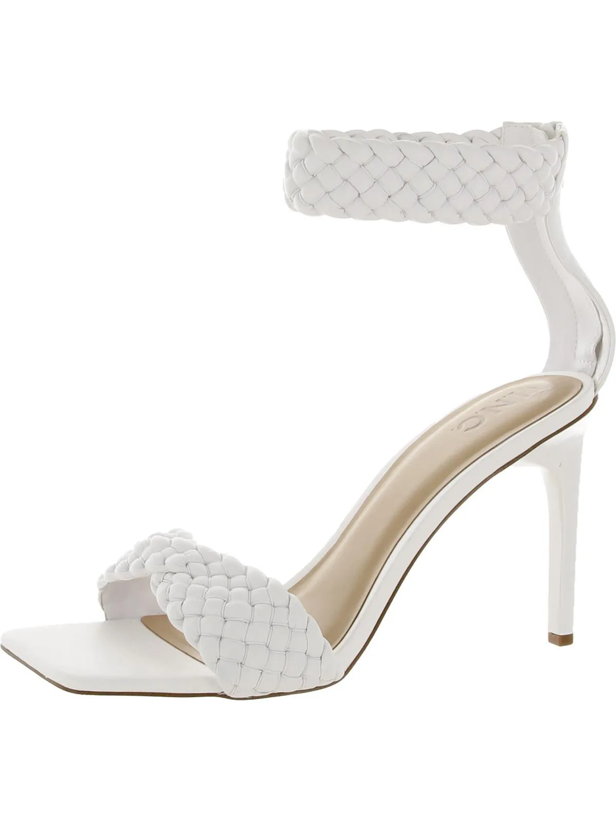 Adalie Womens Leather Ankle Strap Heels