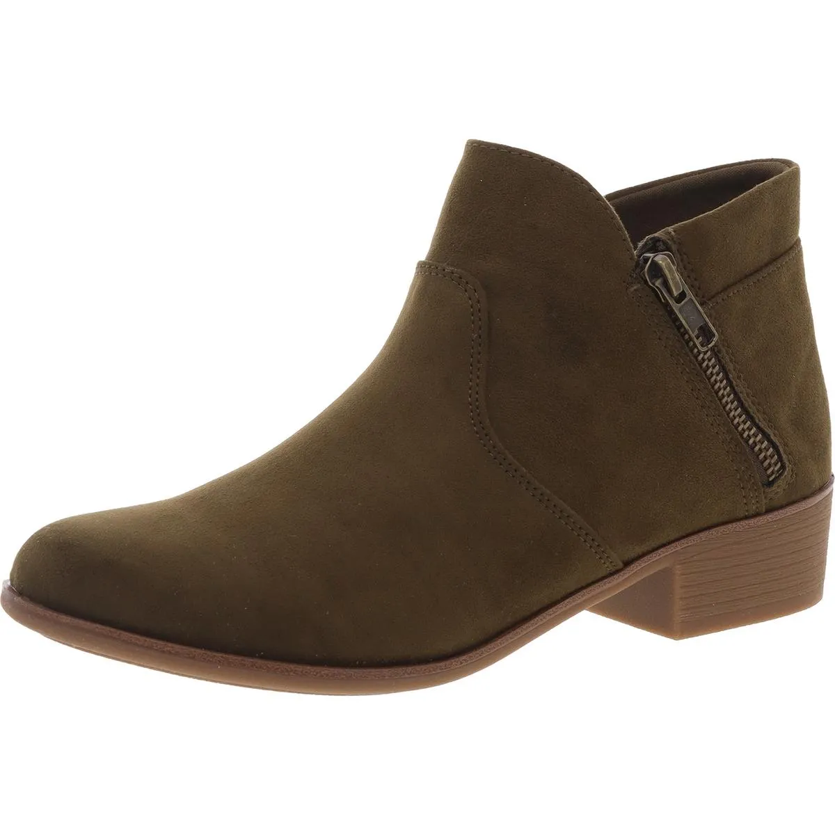 Adelinee Womens Zipper Ankle Boots