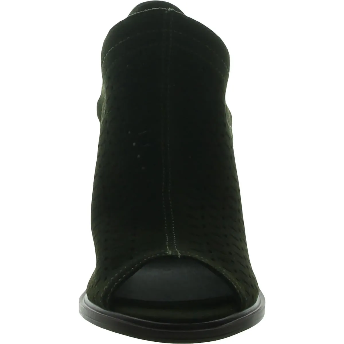 Aida Womens Suede Peep Toe Ankle Boots