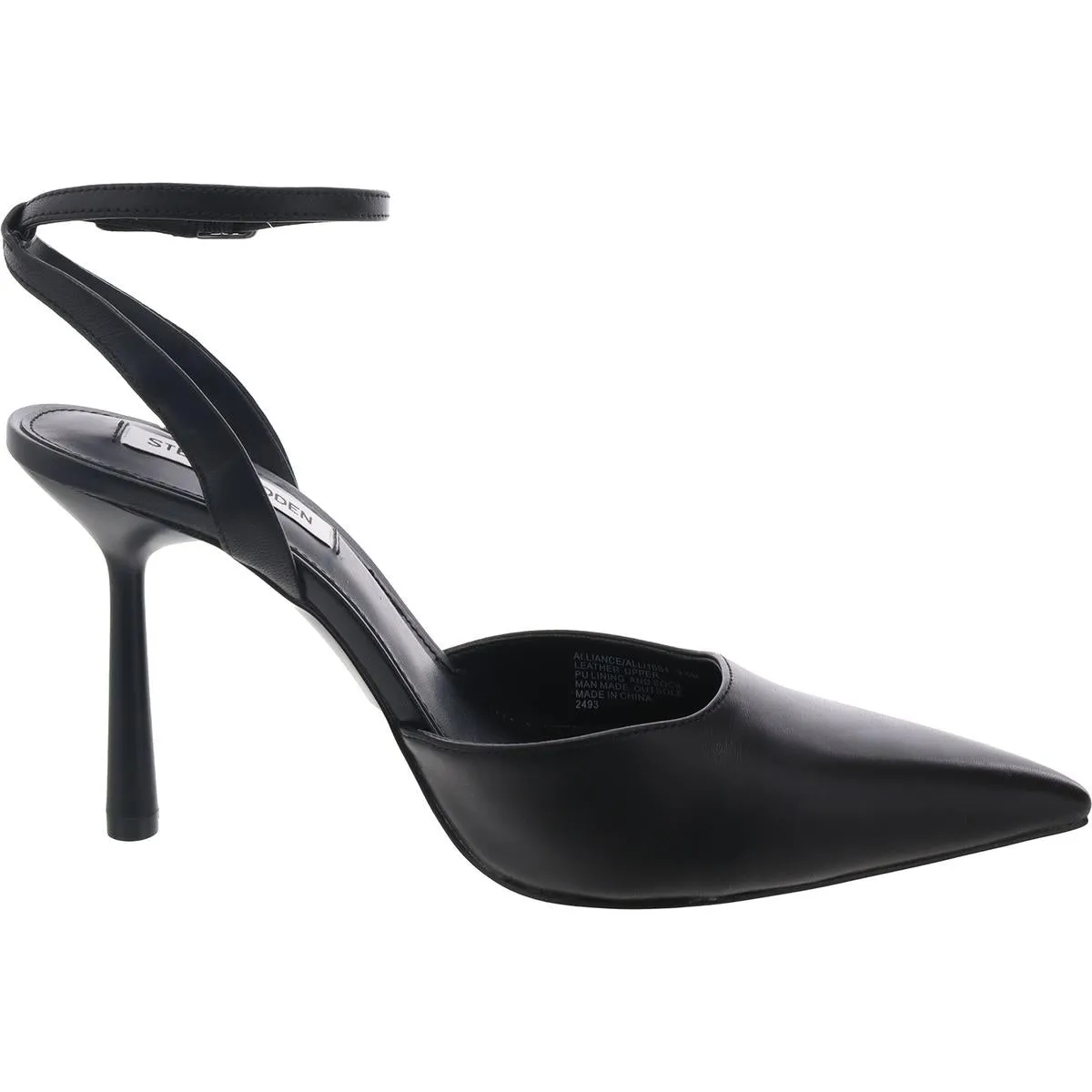 Alliance Womens Buckle Leather Ankle Strap