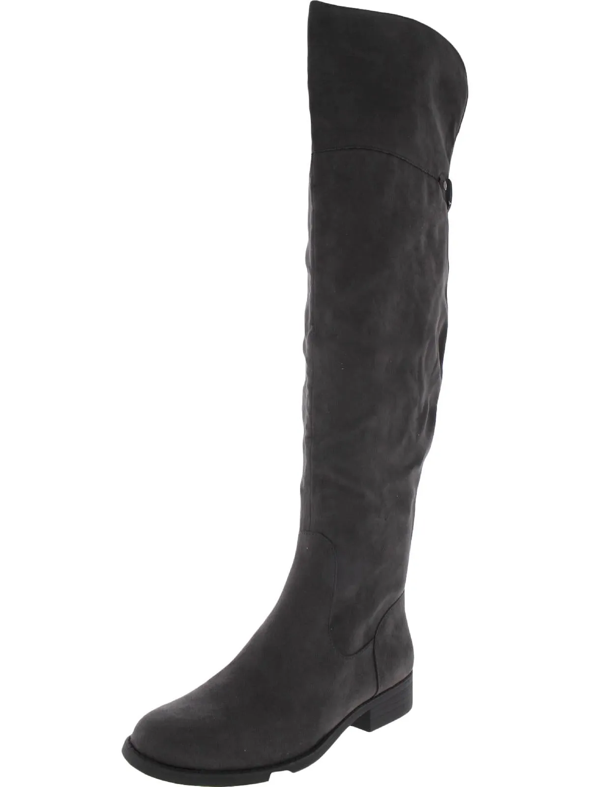 Allicce Womens Zipper Round Toe Over-The-Knee Boots