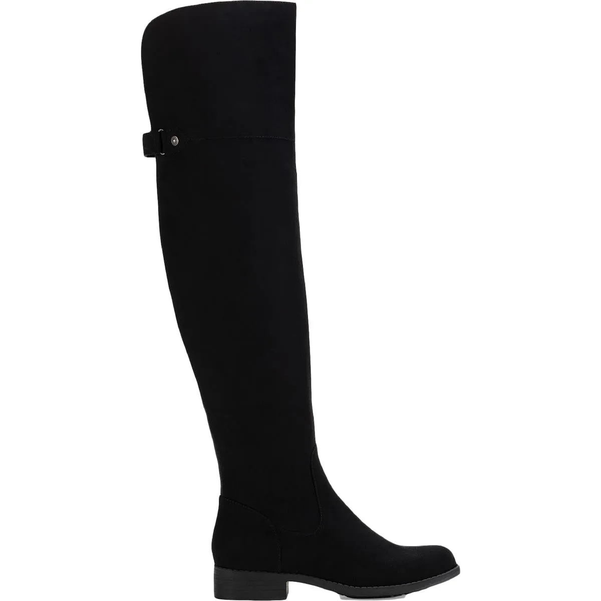 Allicce Womens Zipper Round Toe Over-The-Knee Boots