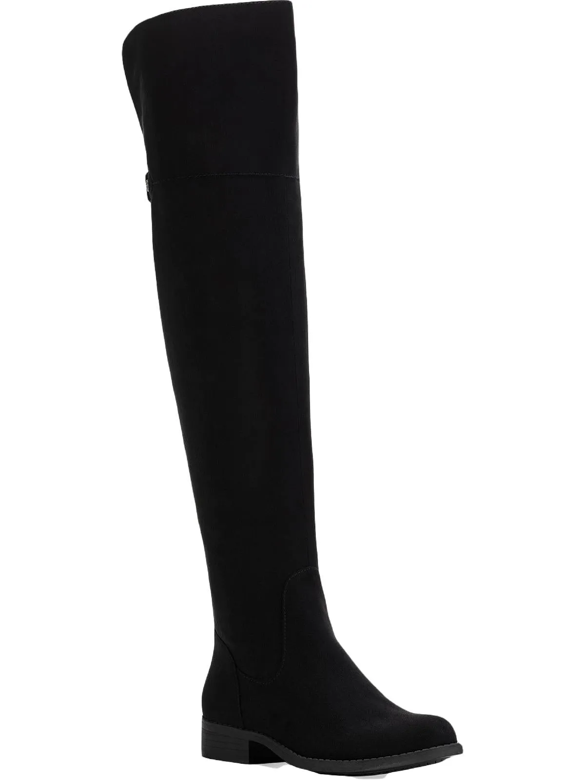 Allicce Womens Zipper Round Toe Over-The-Knee Boots