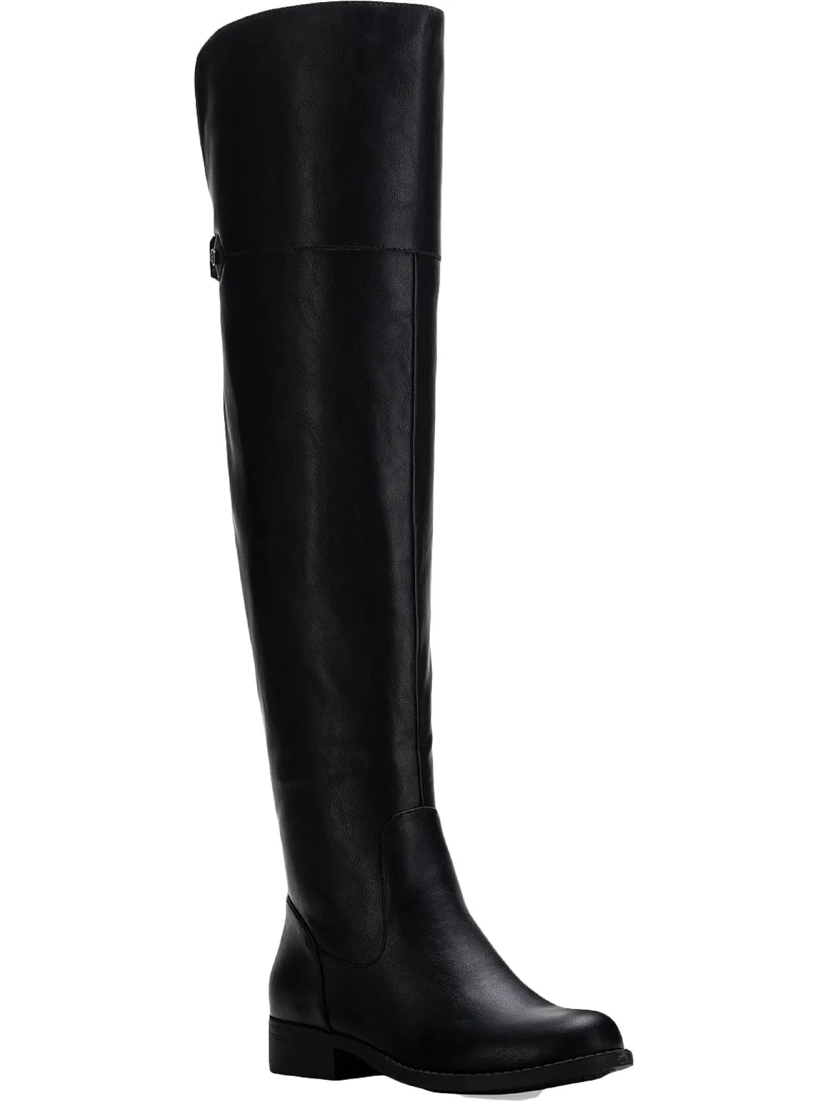 Allicce Womens Zipper Round Toe Over-The-Knee Boots