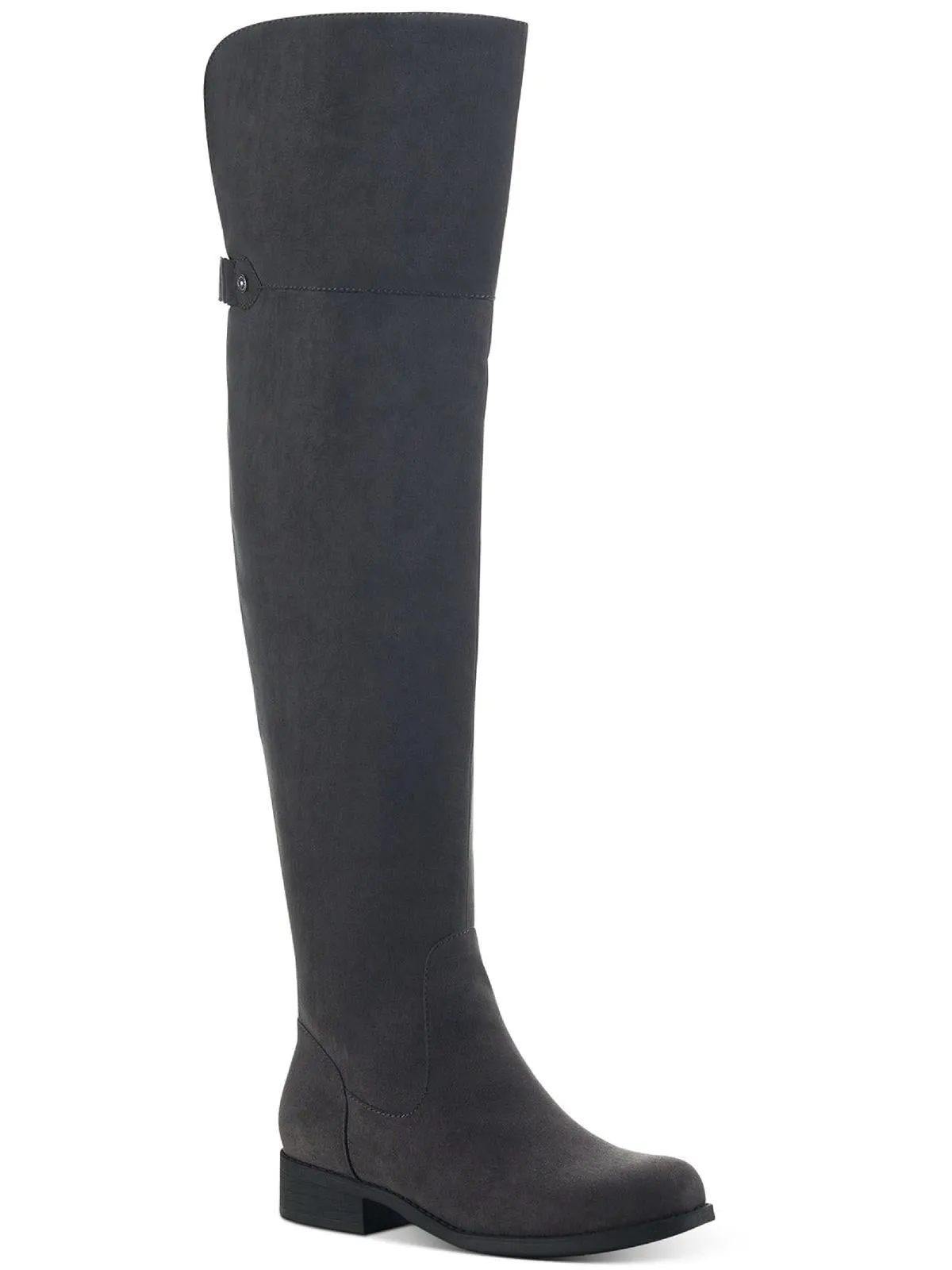 Allicce Womens Zipper Round Toe Over-The-Knee Boots
