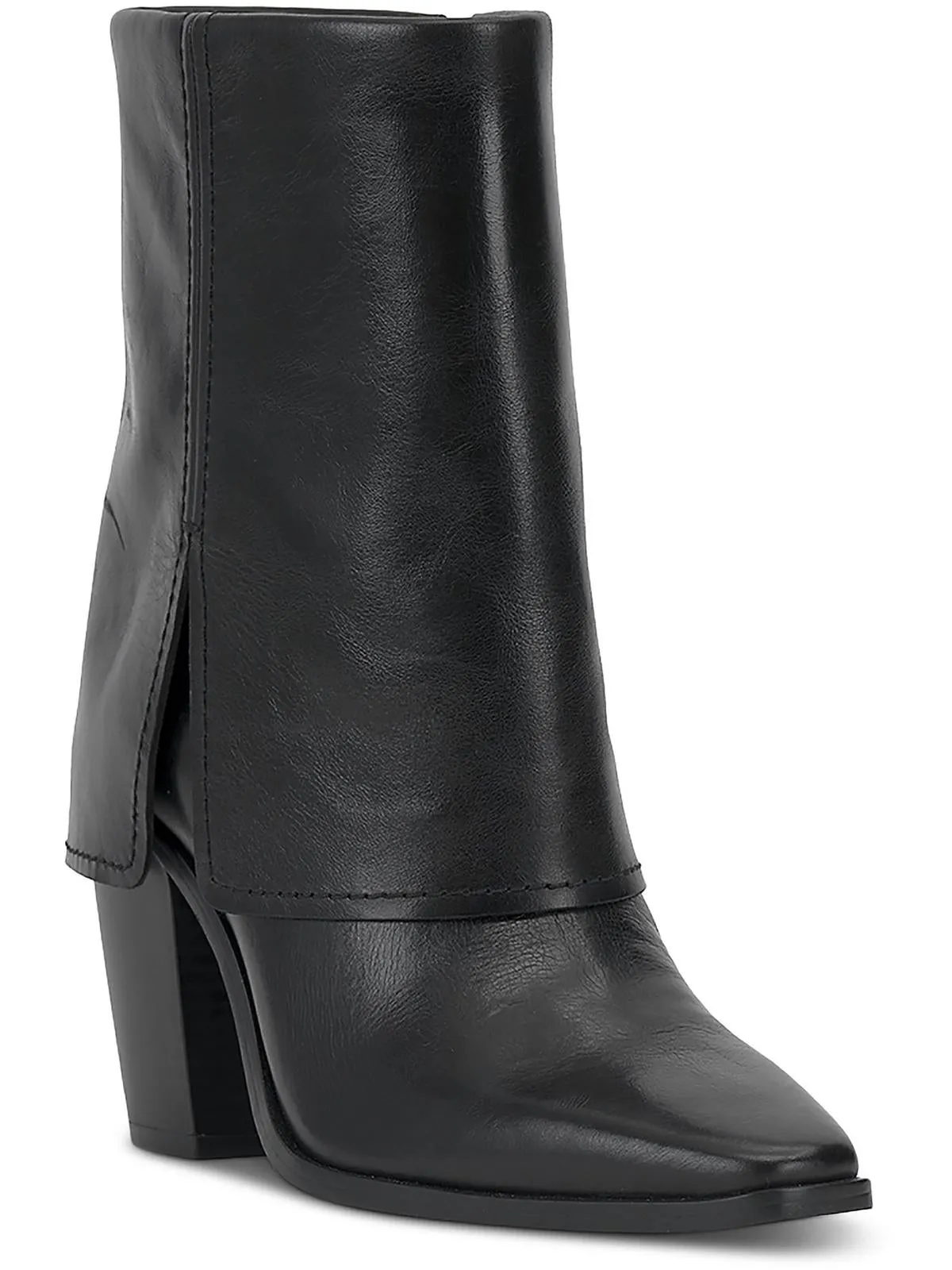 Alolison Womens Suede Cuffed Mid-Calf Boots