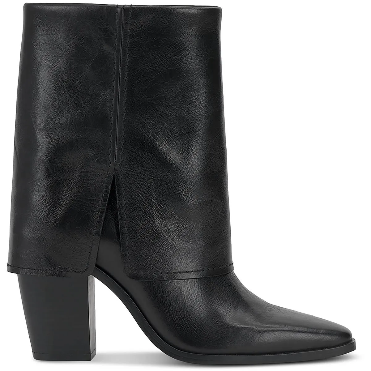 Alolison Womens Suede Cuffed Mid-Calf Boots