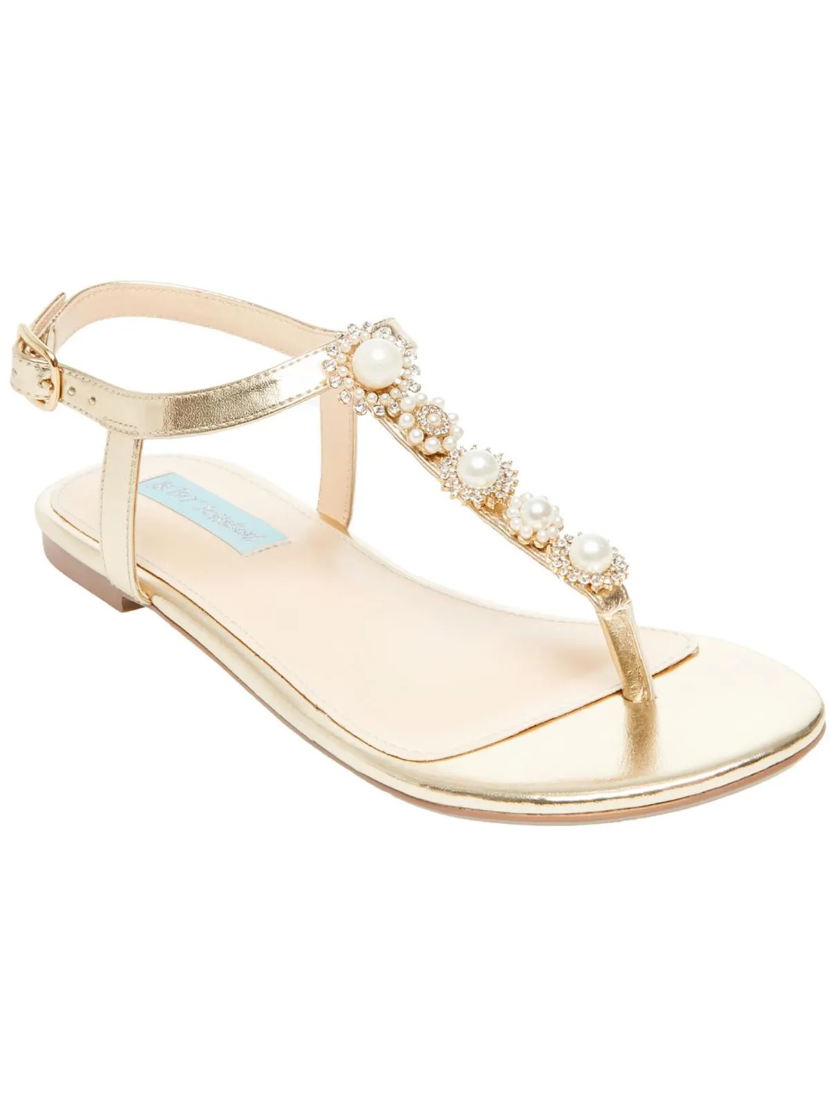Alta Womens Embellished Metallic Ankle Strap