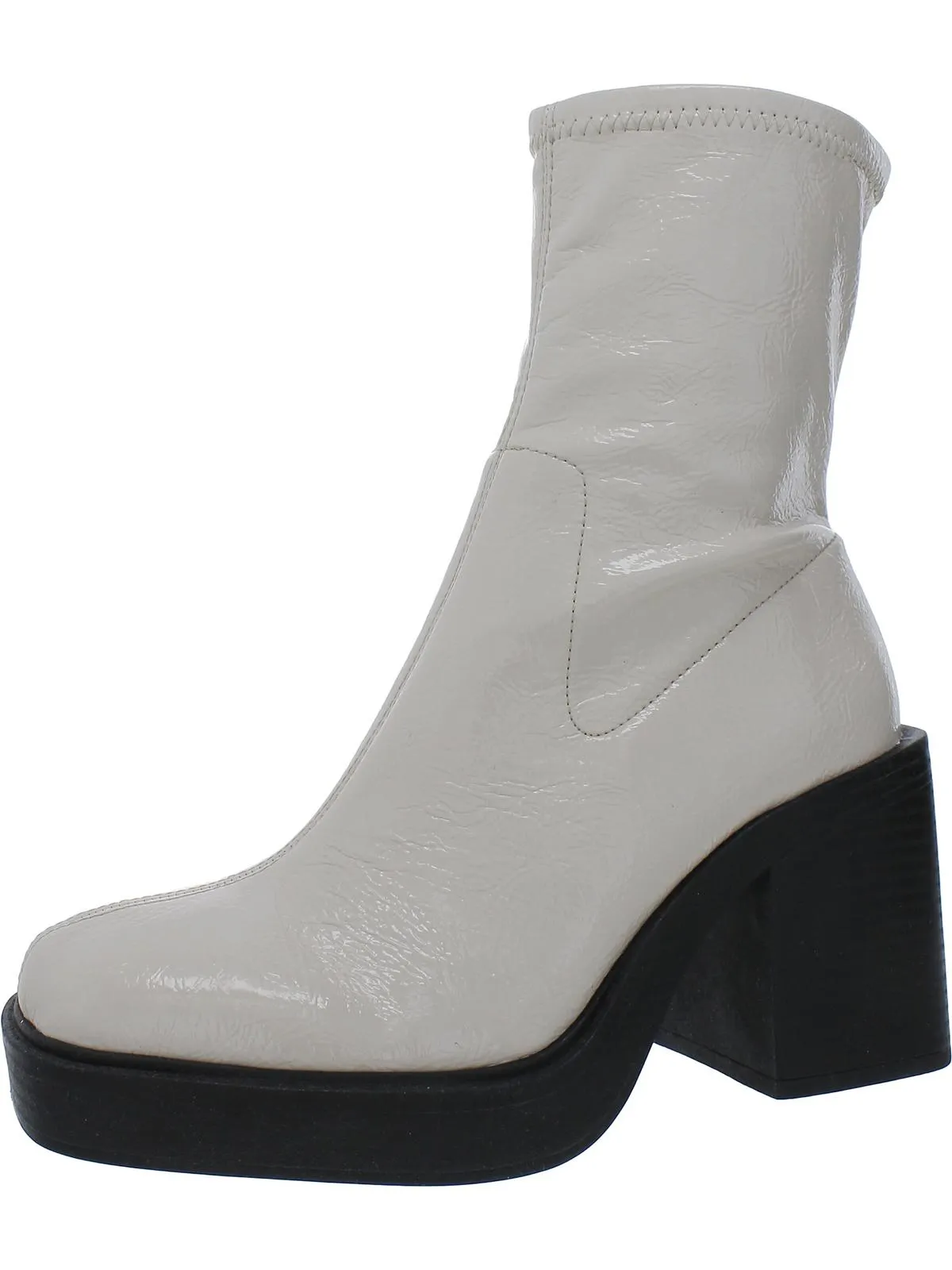 Amber Womens Pull-on Chunky Ankle Boots