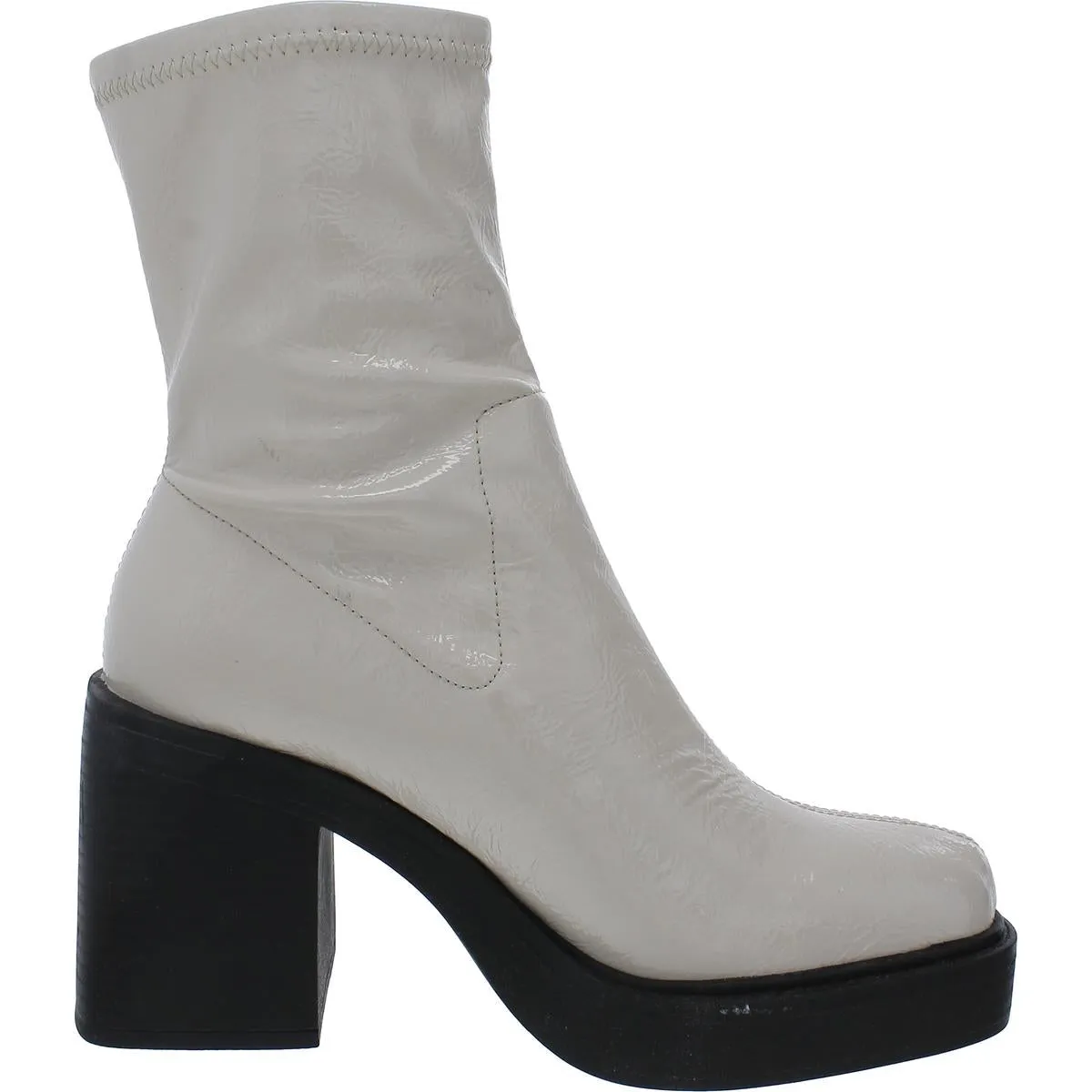 Amber Womens Pull-on Chunky Ankle Boots