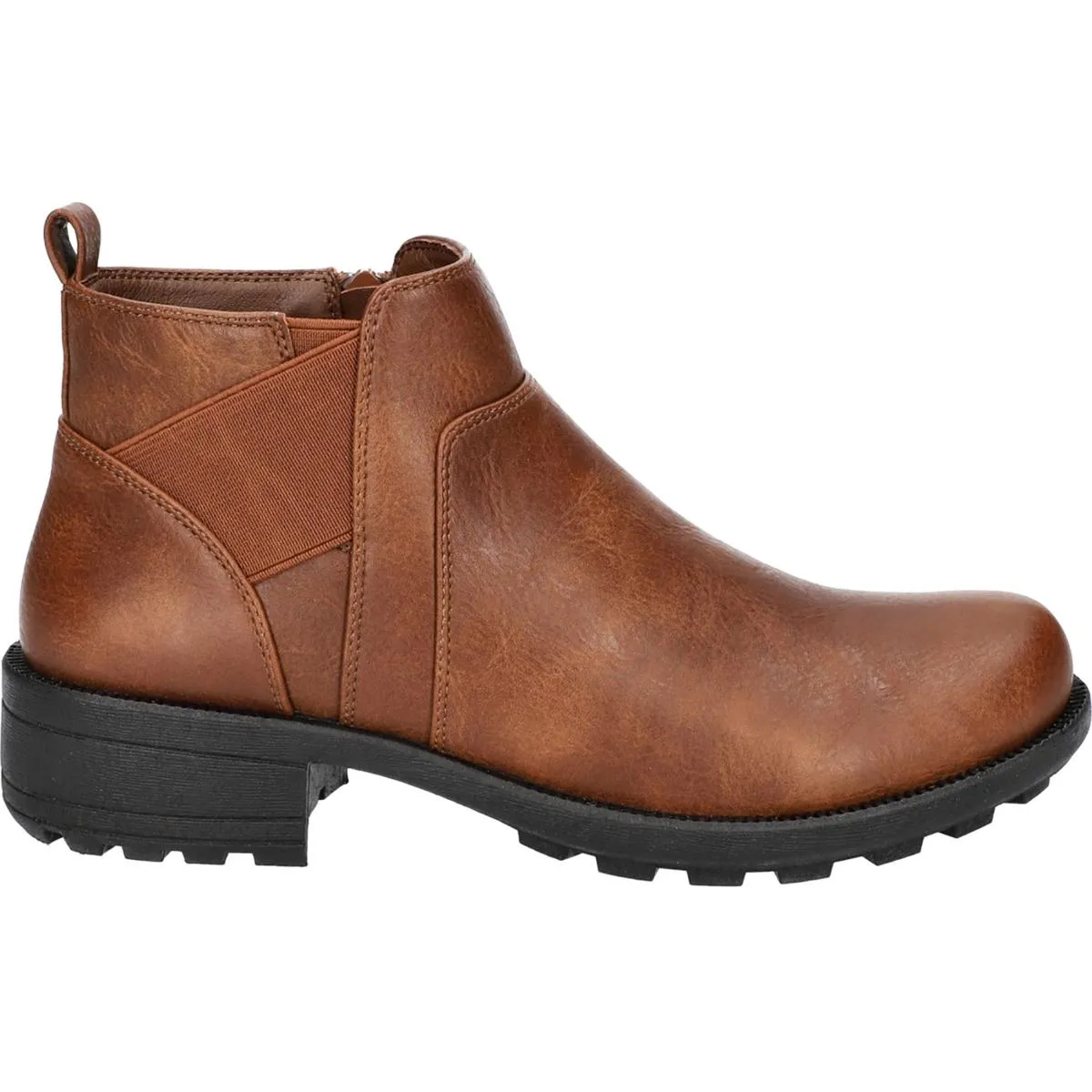 Amiga Womens Faux Leather Comfort Ankle Boots