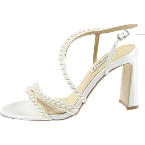 Amora Womens Embellished Satin Ankle Strap