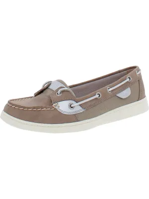 Angelfish Starlight Womens Leather Shimmer Boat Shoes