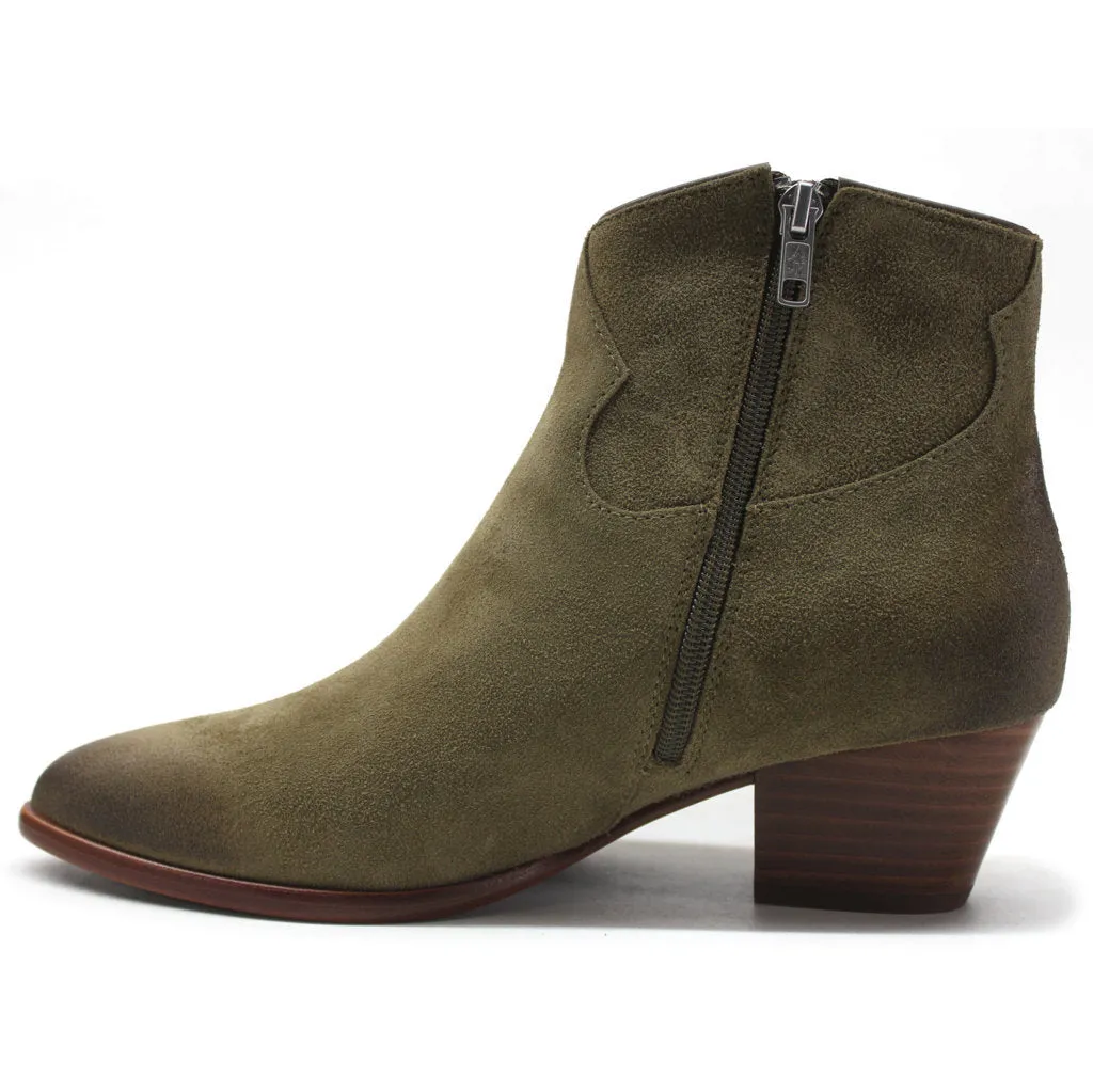 Ash Houston Suede Leather Women's Heeled Ankle Boots