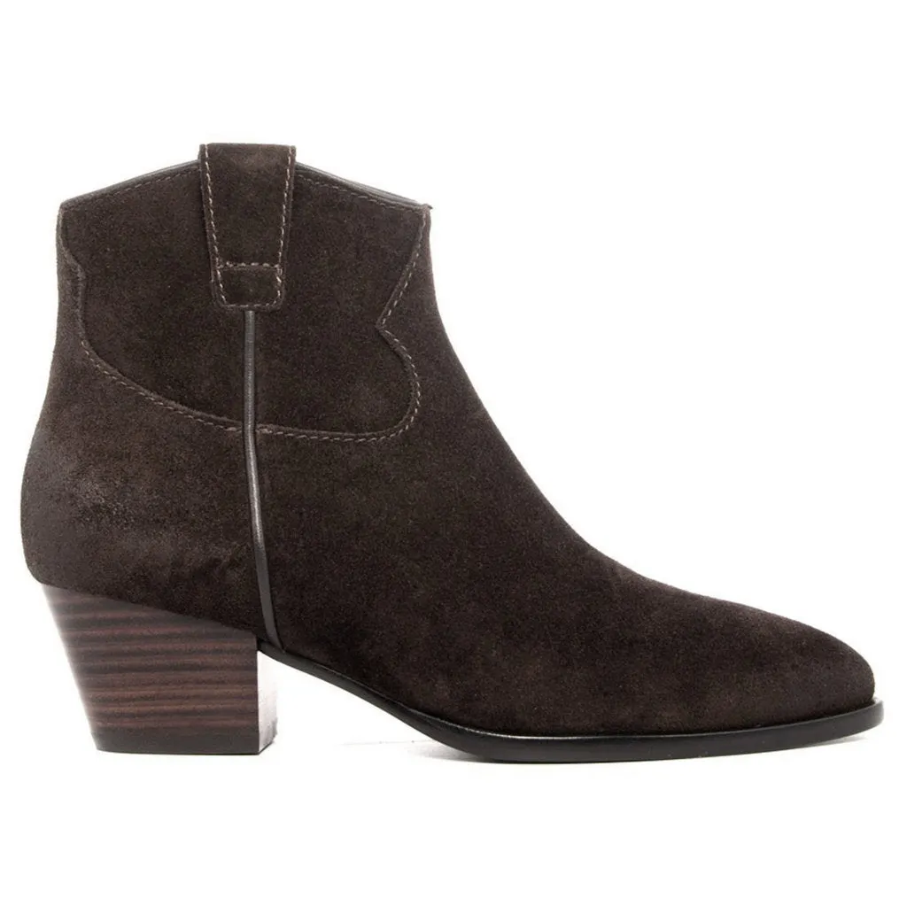 Ash Houston Suede Leather Women's Heeled Ankle Boots