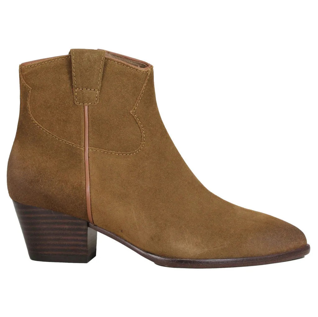 Ash Houston Suede Leather Women's Heeled Ankle Boots