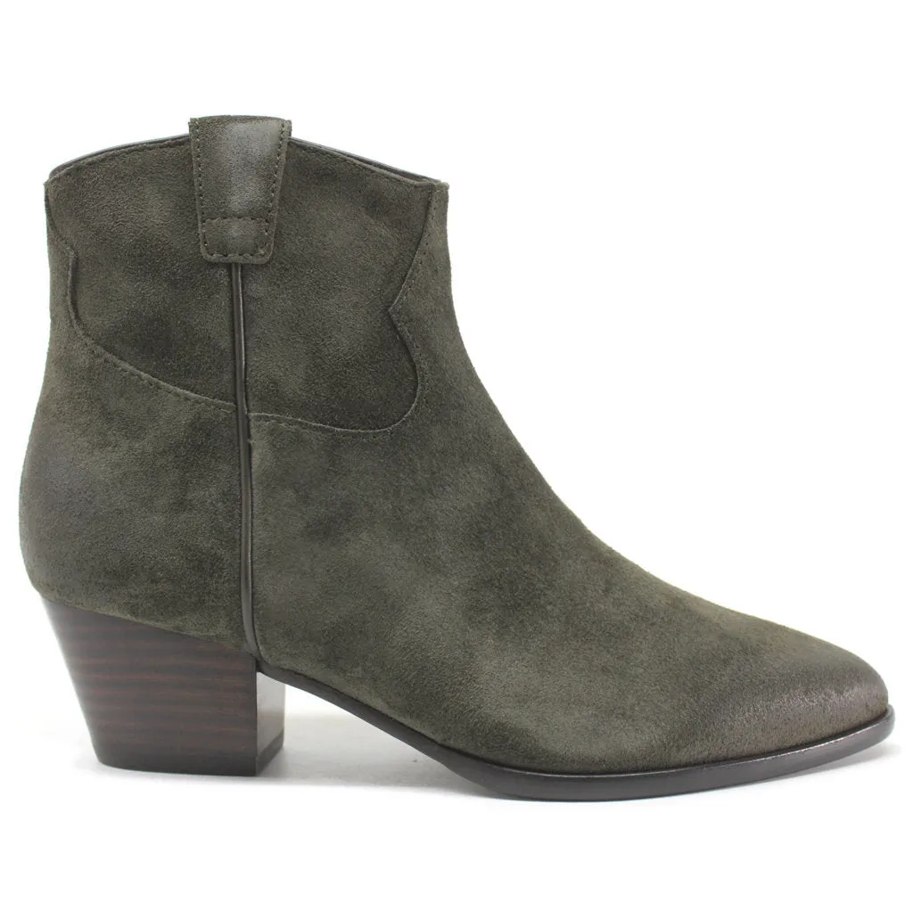 Ash Houston Suede Leather Women's Heeled Ankle Boots