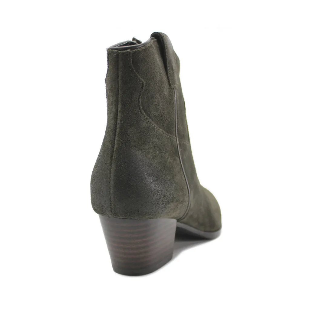 Ash Houston Suede Leather Women's Heeled Ankle Boots