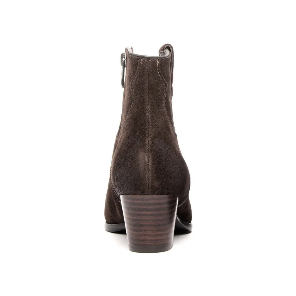 Ash Houston Suede Leather Women's Heeled Ankle Boots