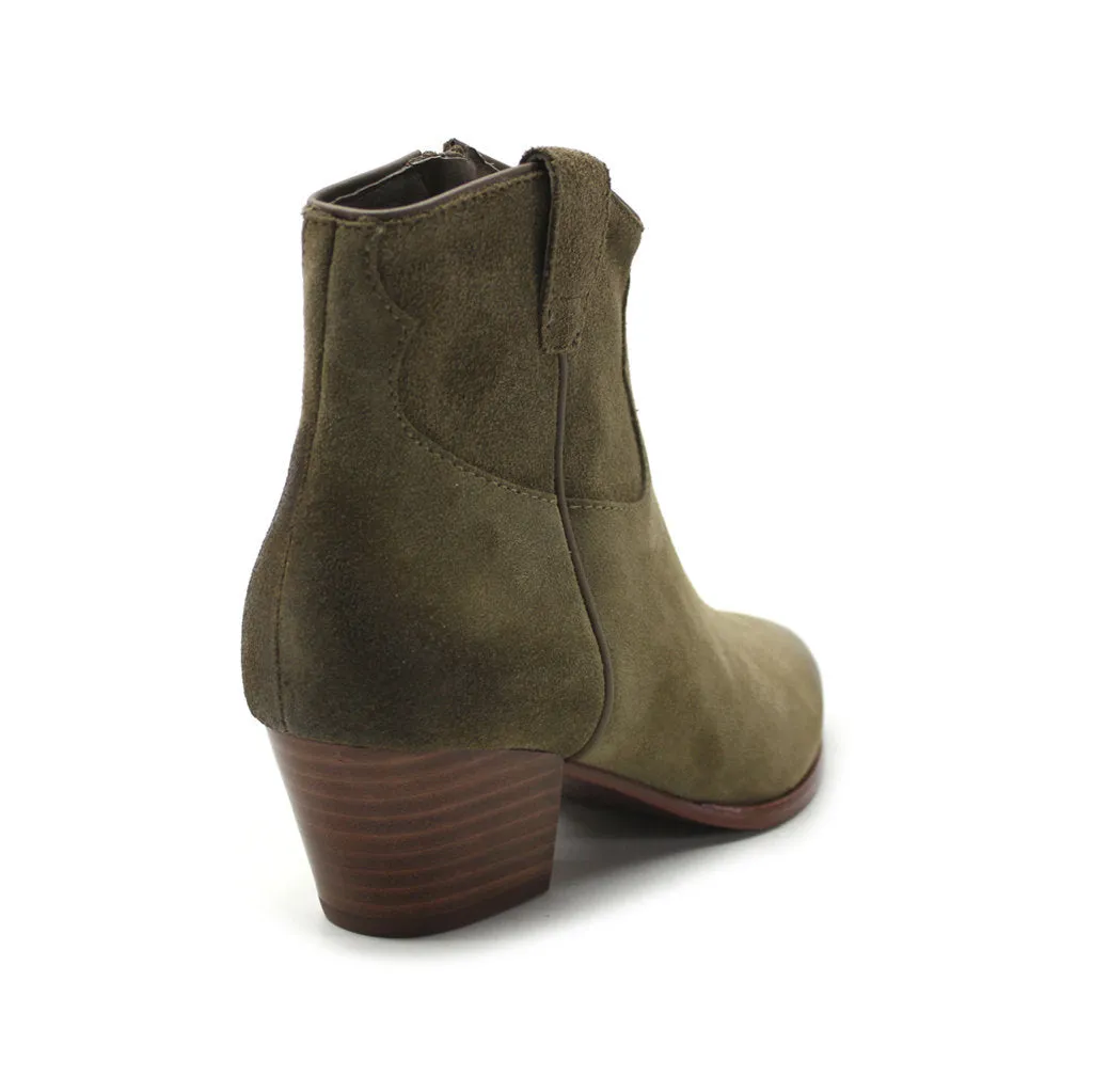 Ash Houston Suede Leather Women's Heeled Ankle Boots