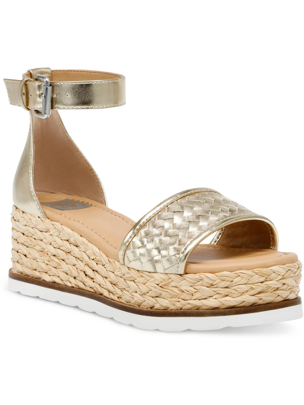 Baker Womens Ankle Strap Woven Espadrilles