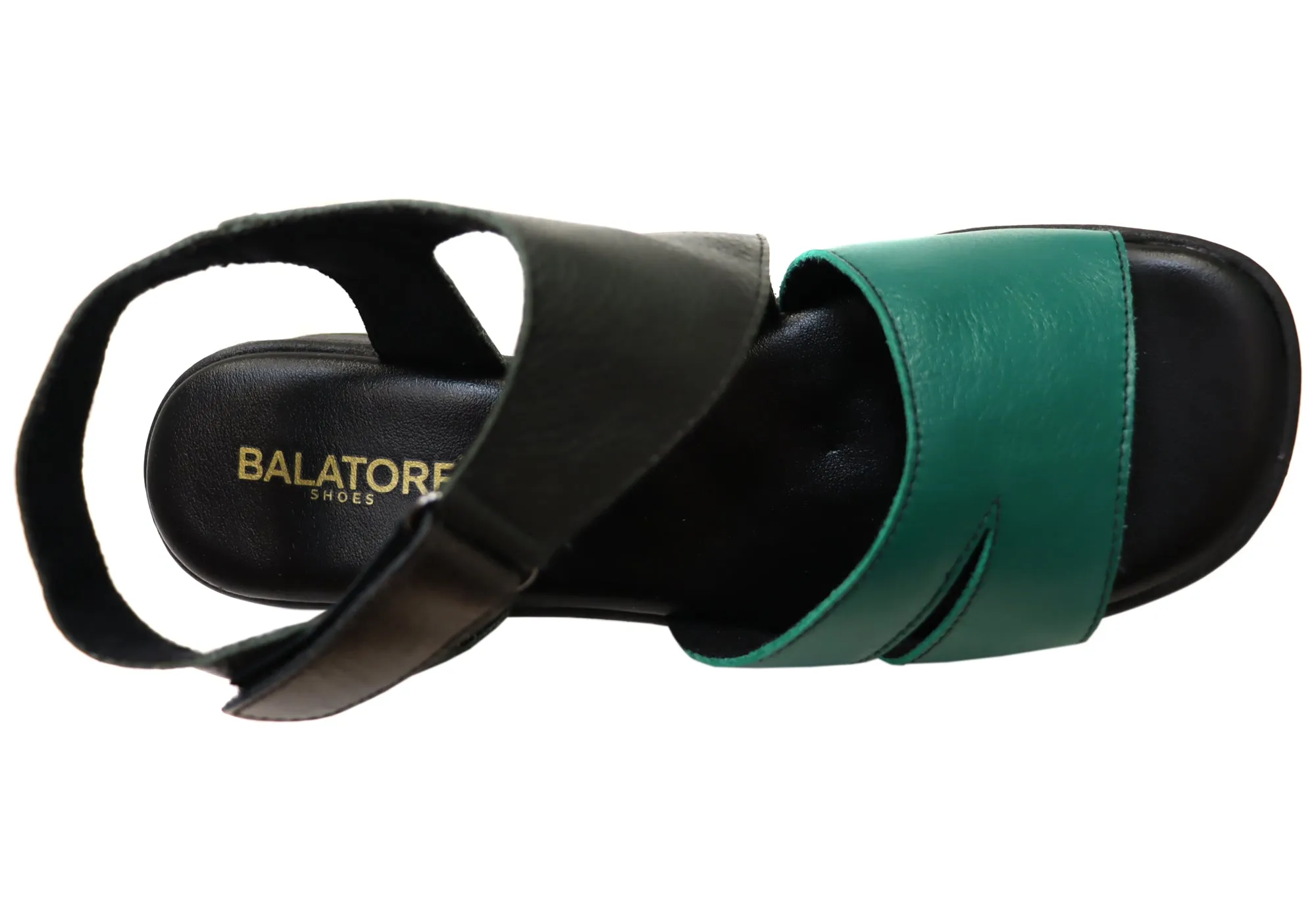 Balatore Josephine Womens Comfort Brazilian Leather Low Heel Sandals Balatore Shoes