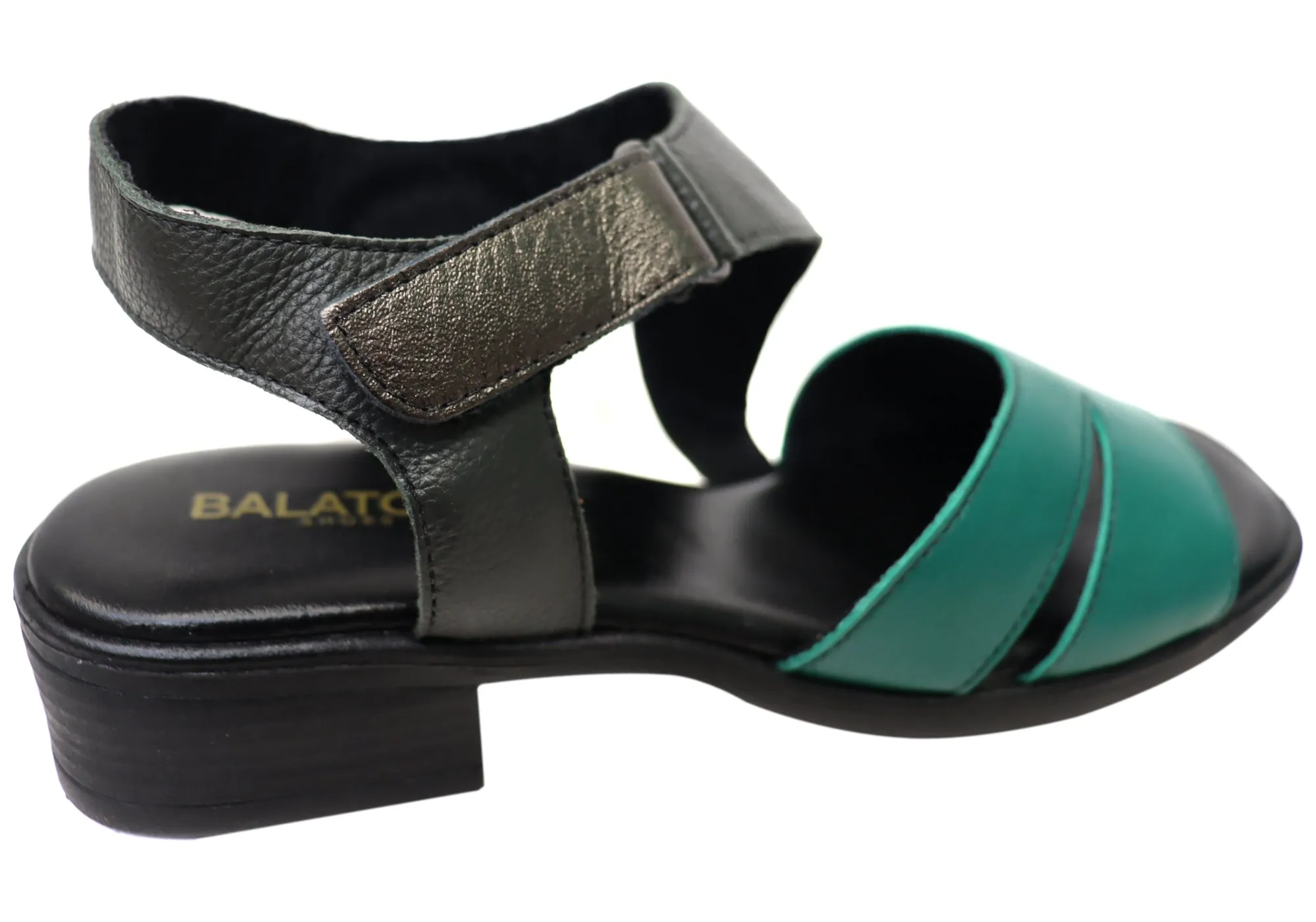 Balatore Josephine Womens Comfort Brazilian Leather Low Heel Sandals Balatore Shoes