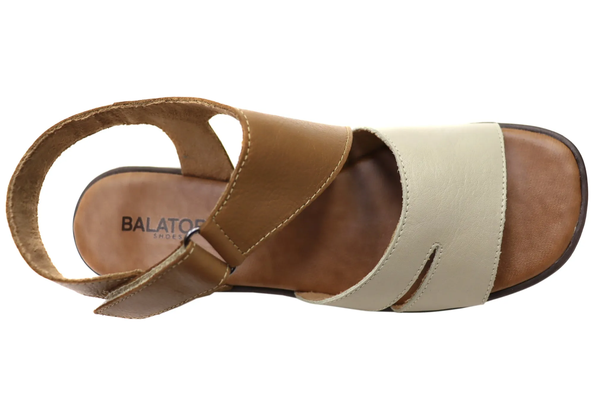 Balatore Josephine Womens Comfort Brazilian Leather Low Heel Sandals Balatore Shoes
