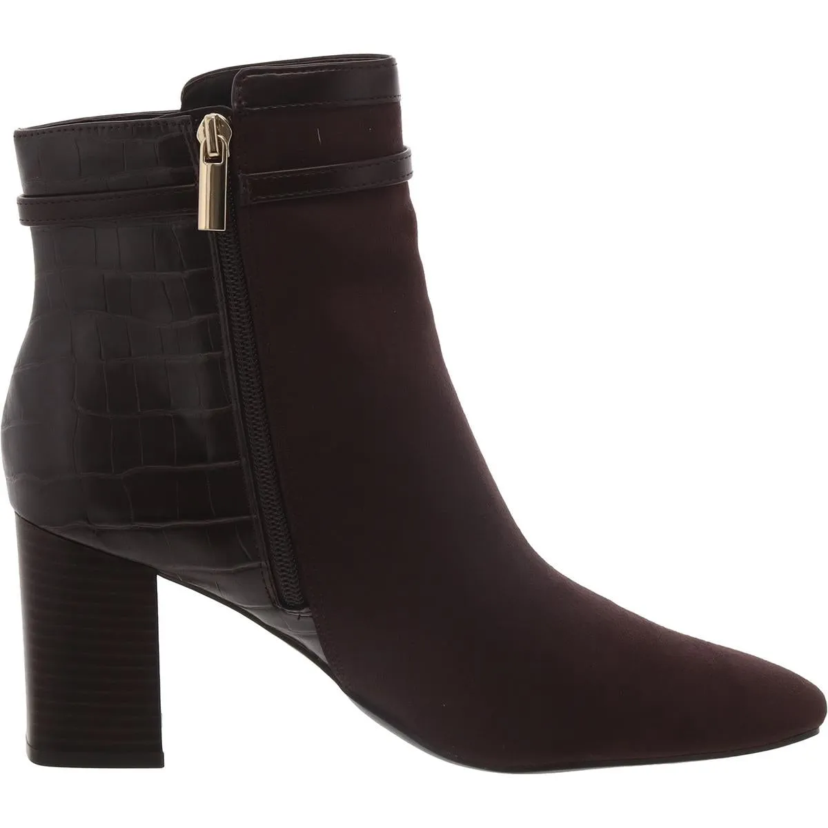 Berry 2 Womens Faux Suede Block Heel Ankle Boots