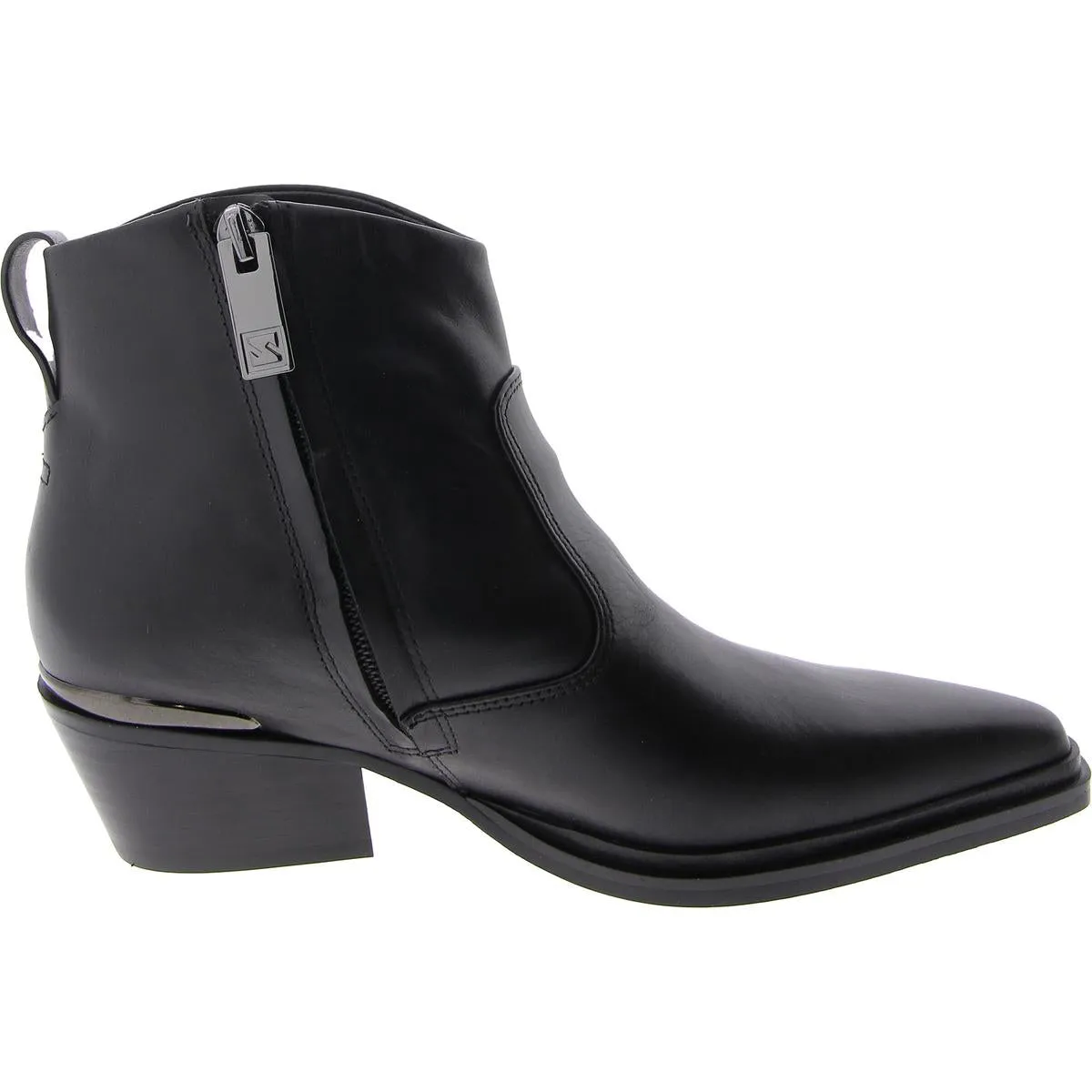 Blake Womens Leather Block Heel Cowboy, Western Boots