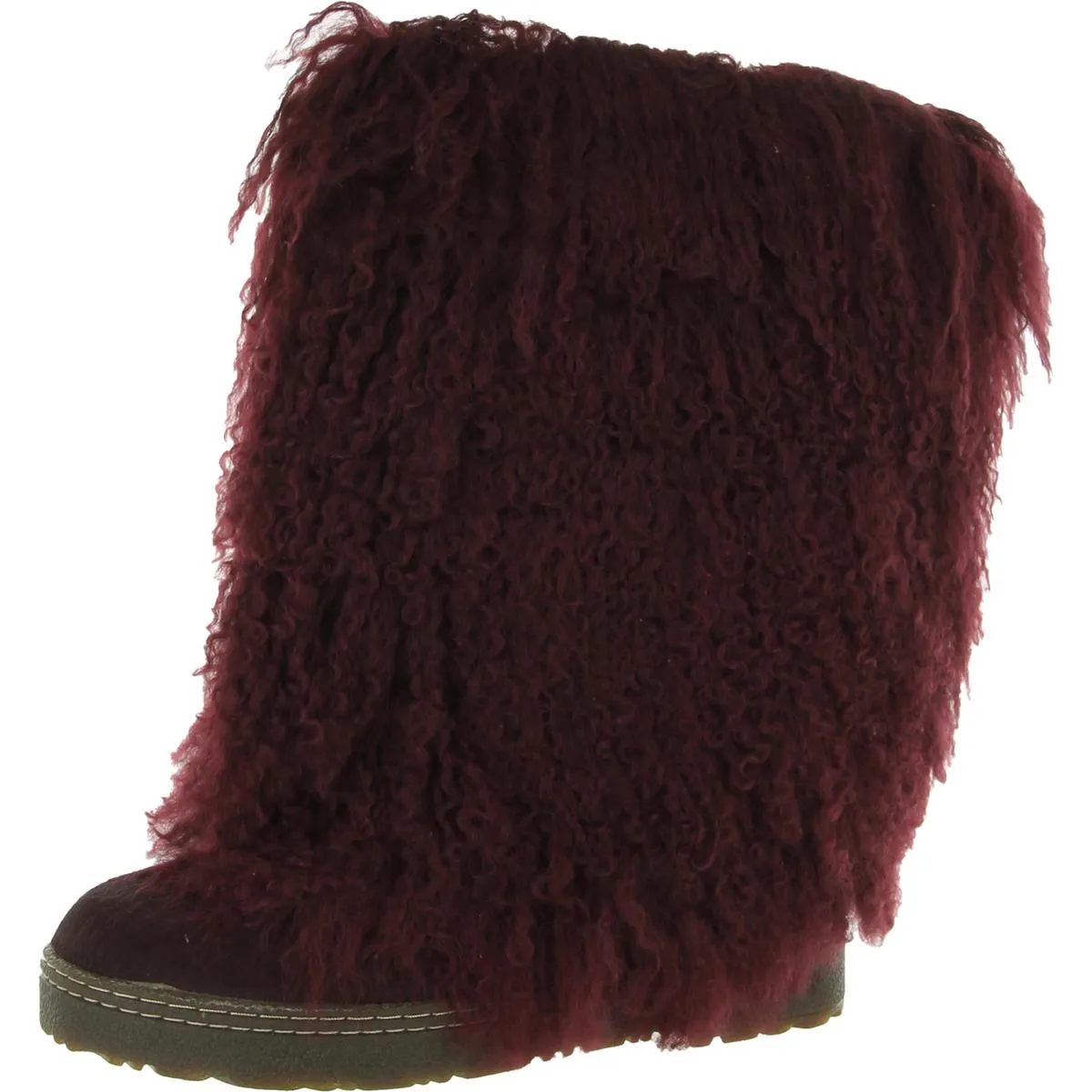 Boetis II Womens Fur Wool Lined Mid-Calf Boots