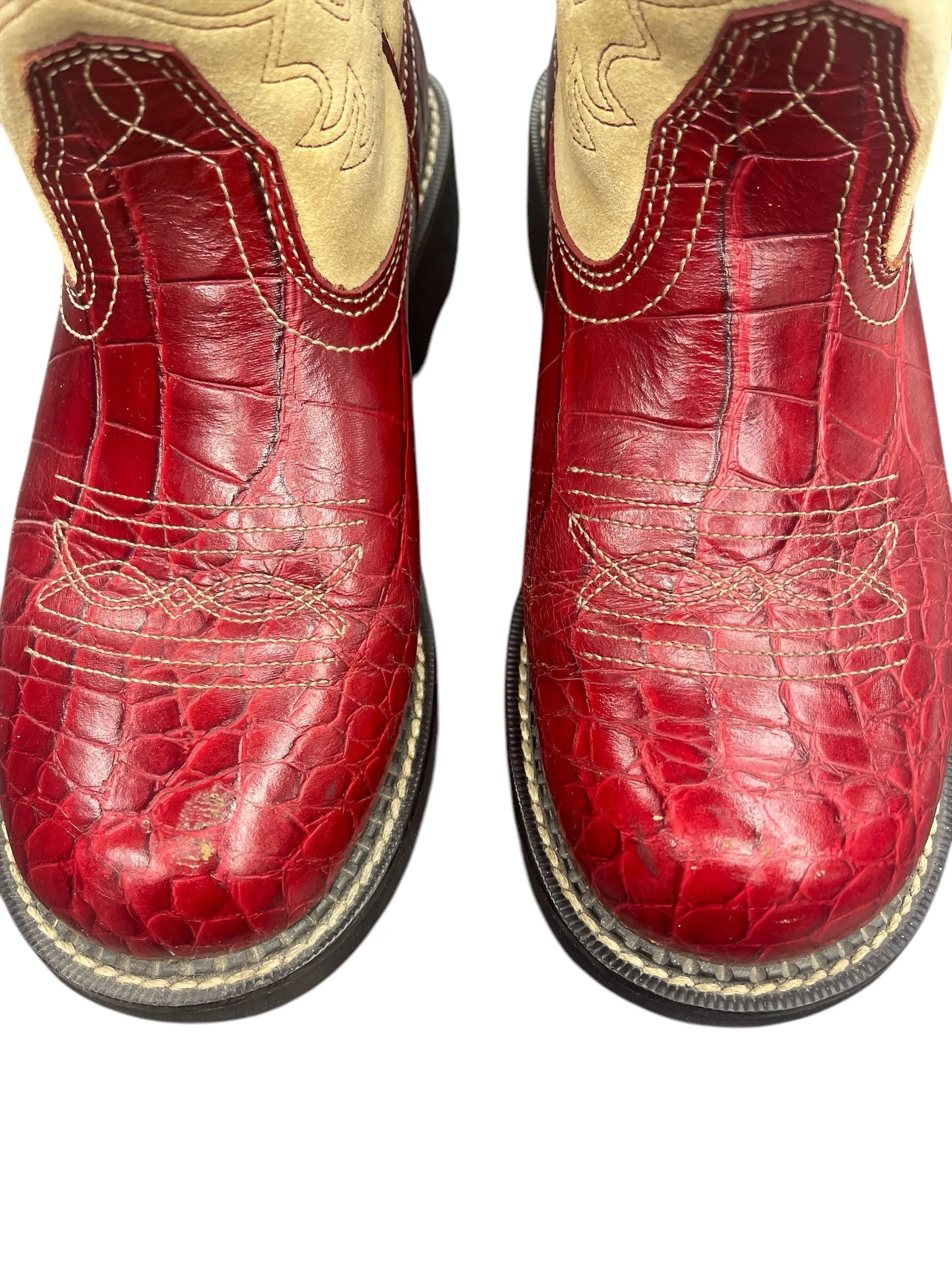 BOOTS COMBAT by ARIAT In RED & TAN, Size: 8.5