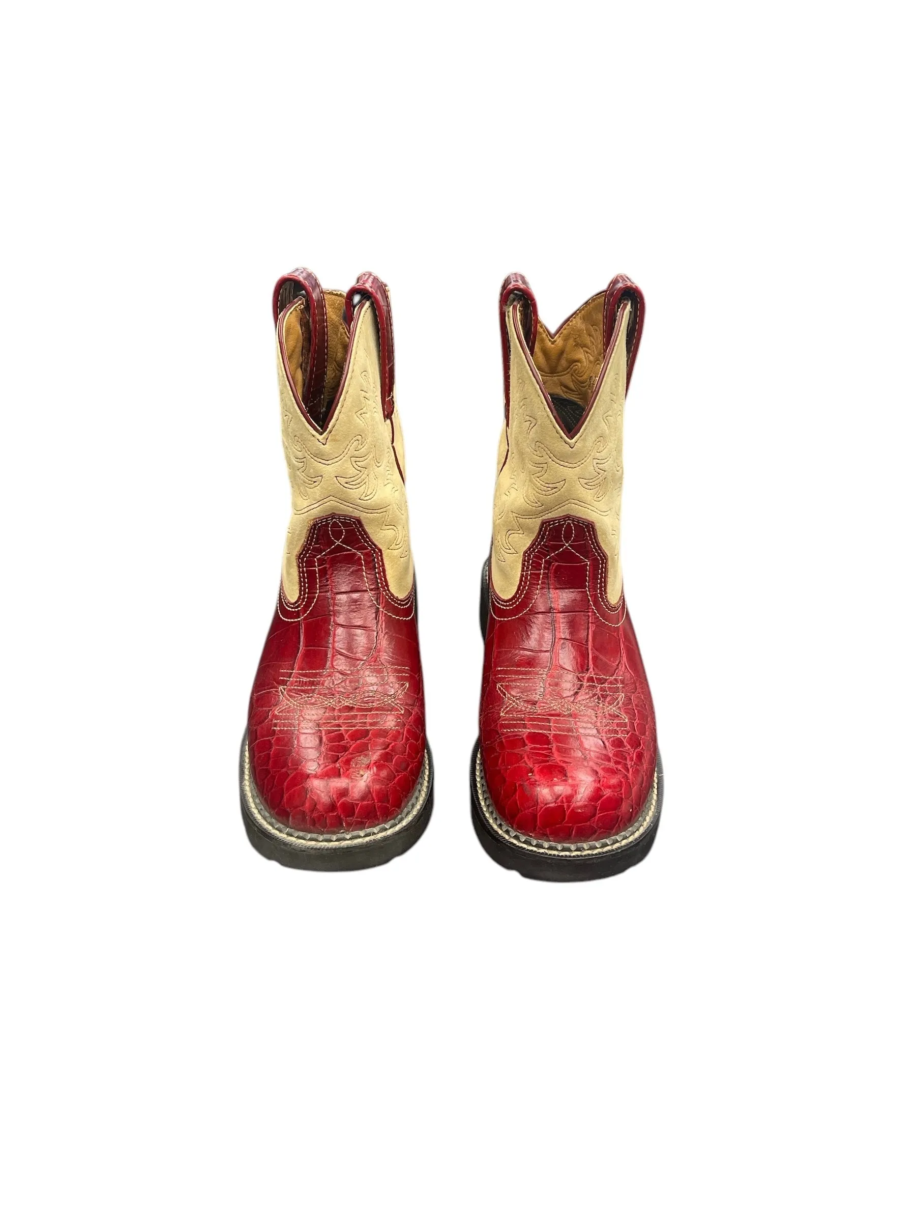 BOOTS COMBAT by ARIAT In RED & TAN, Size: 8.5