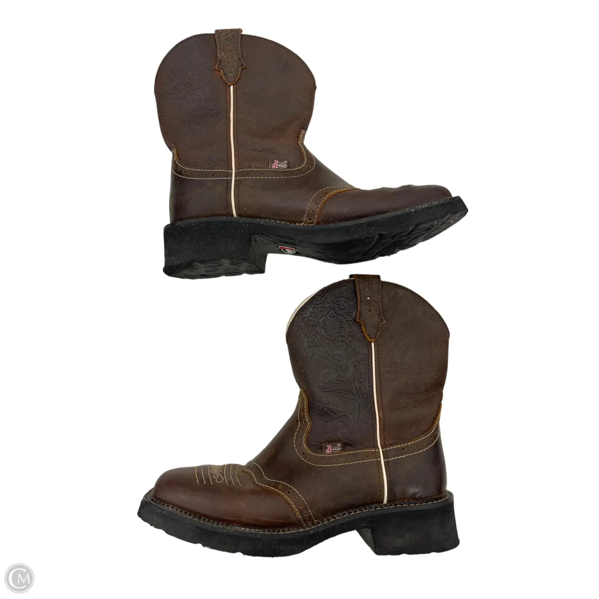 Boots Western By Justin In Brown, Size: 10.5