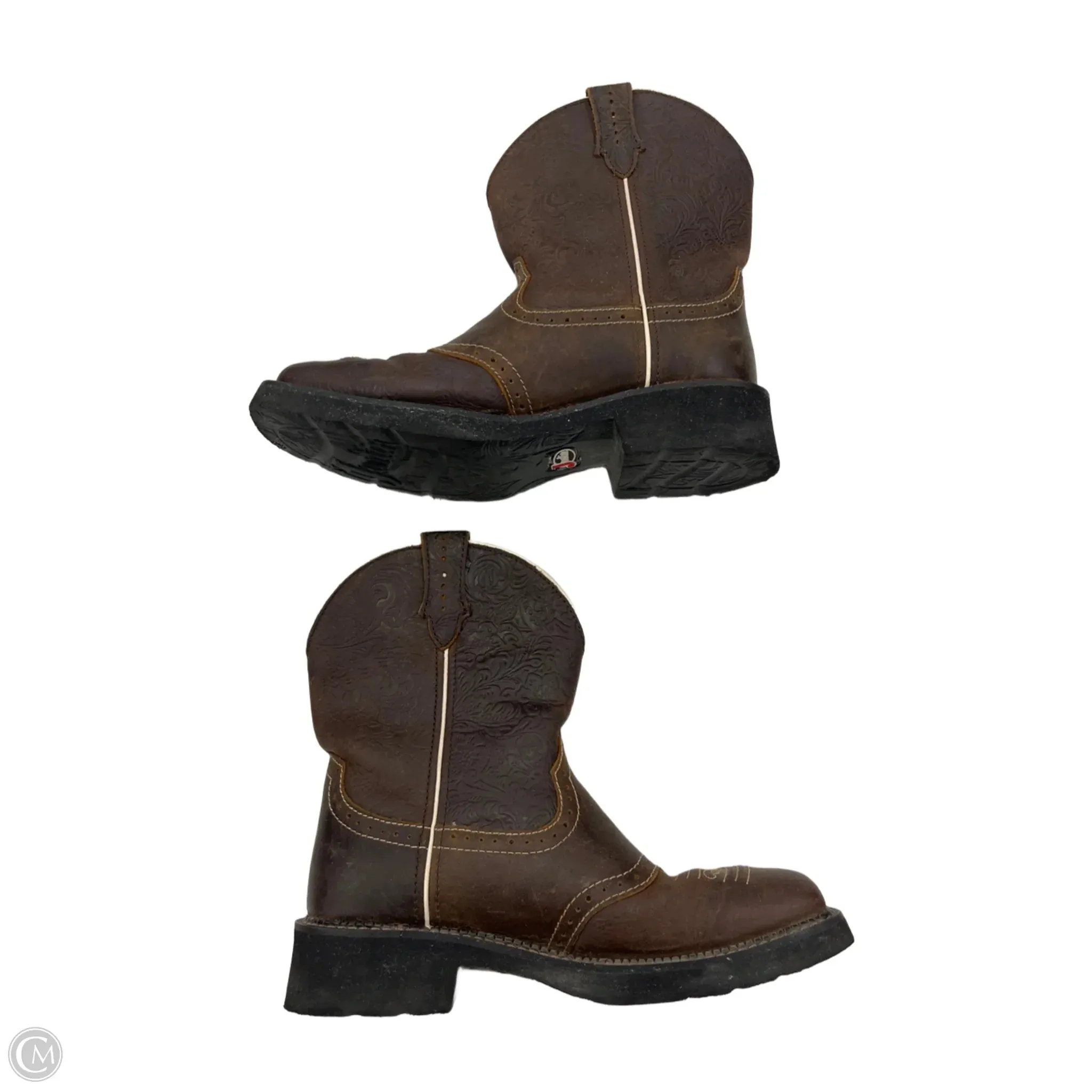 Boots Western By Justin In Brown, Size: 10.5
