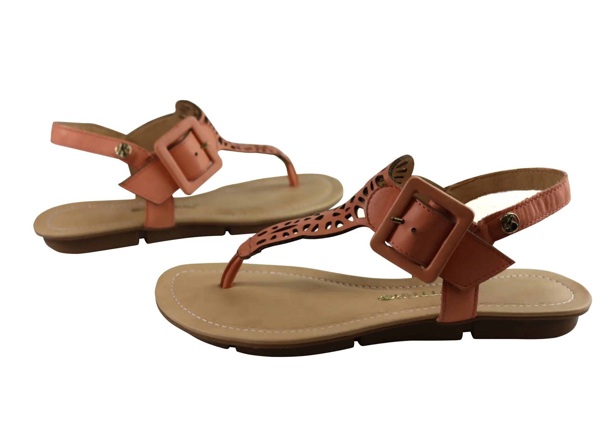 Bottero Georgia Womens Comfortable Leather Sandals Made In Brazil Bottero Shoes