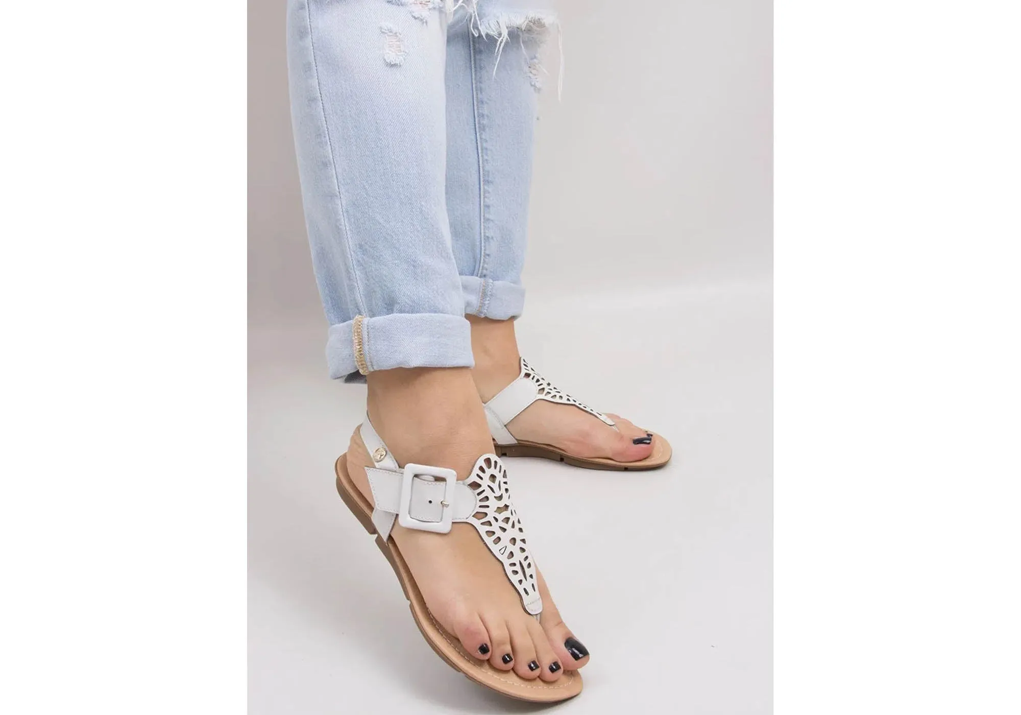 Bottero Georgia Womens Comfortable Leather Sandals Made In Brazil Bottero Shoes