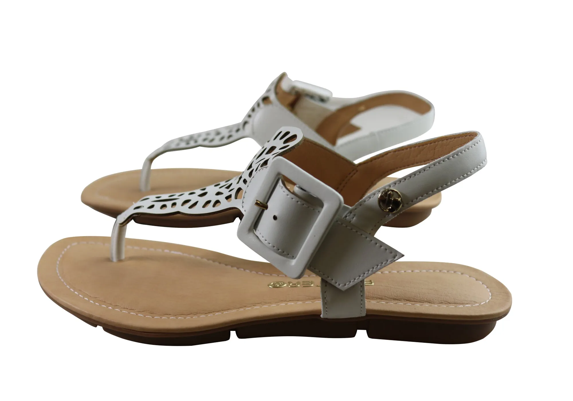 Bottero Georgia Womens Comfortable Leather Sandals Made In Brazil Bottero Shoes