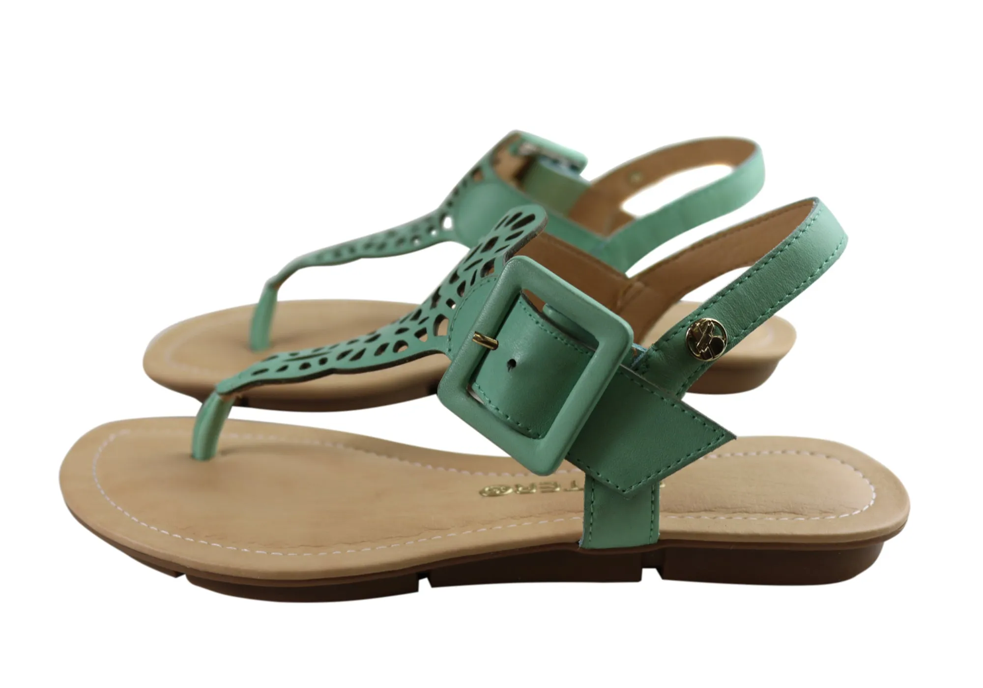 Bottero Georgia Womens Comfortable Leather Sandals Made In Brazil Bottero Shoes