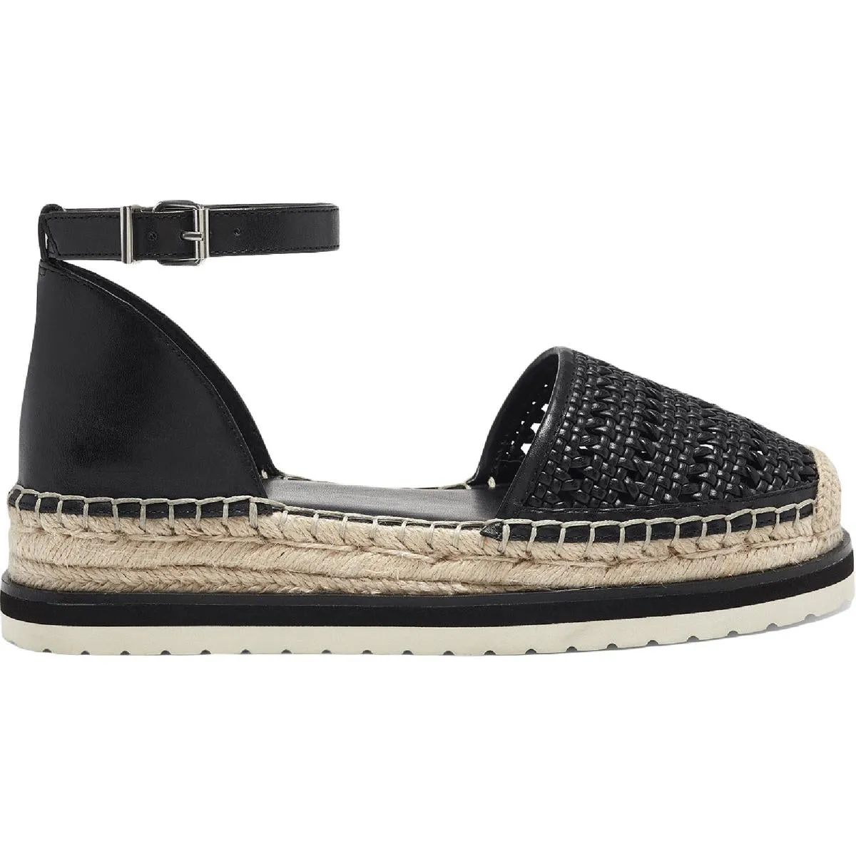 Bredenna Womens Leather Ankle Strap Espadrilles