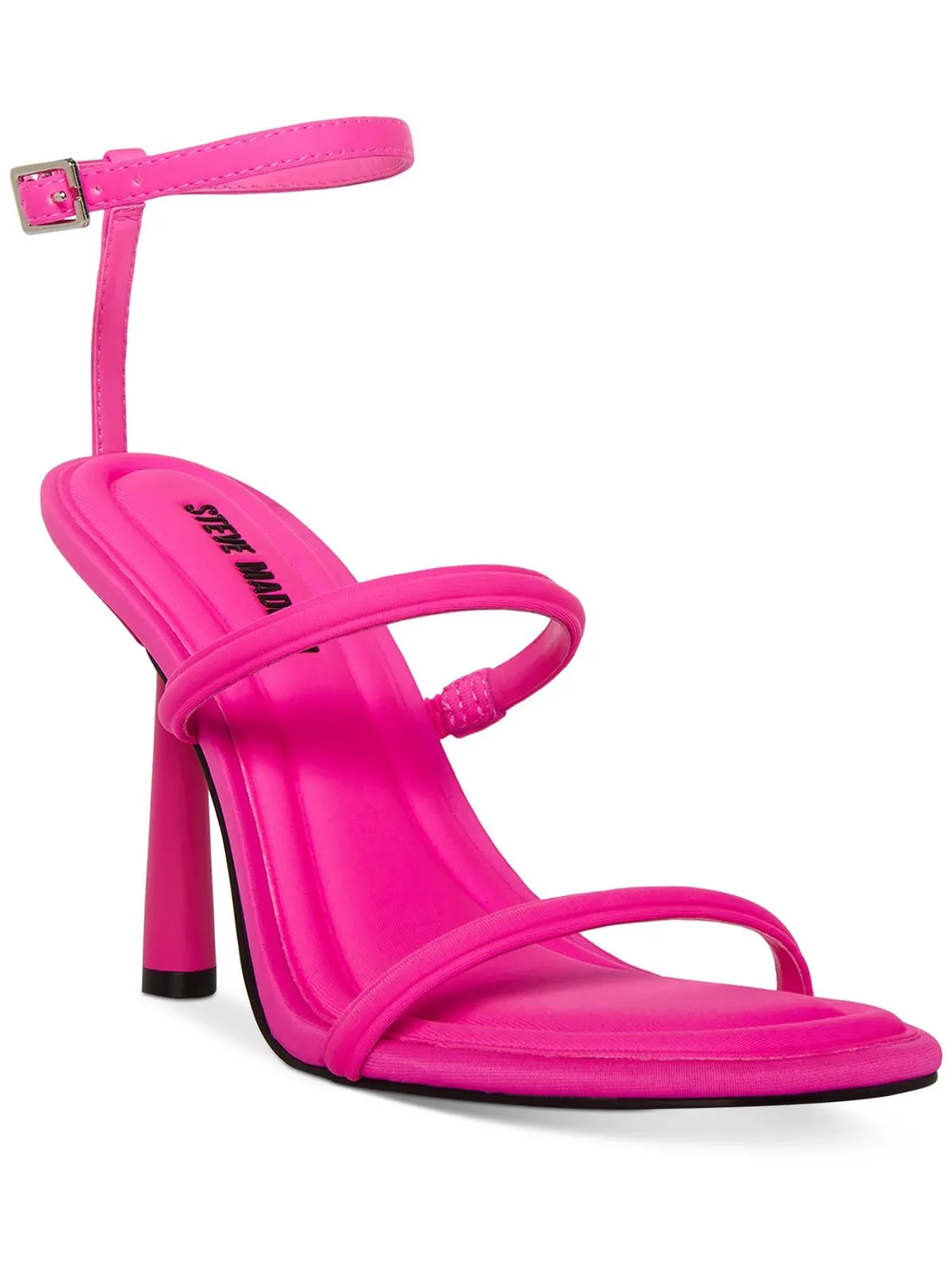 Briella Womens Ankle Strap Square Toe Heels