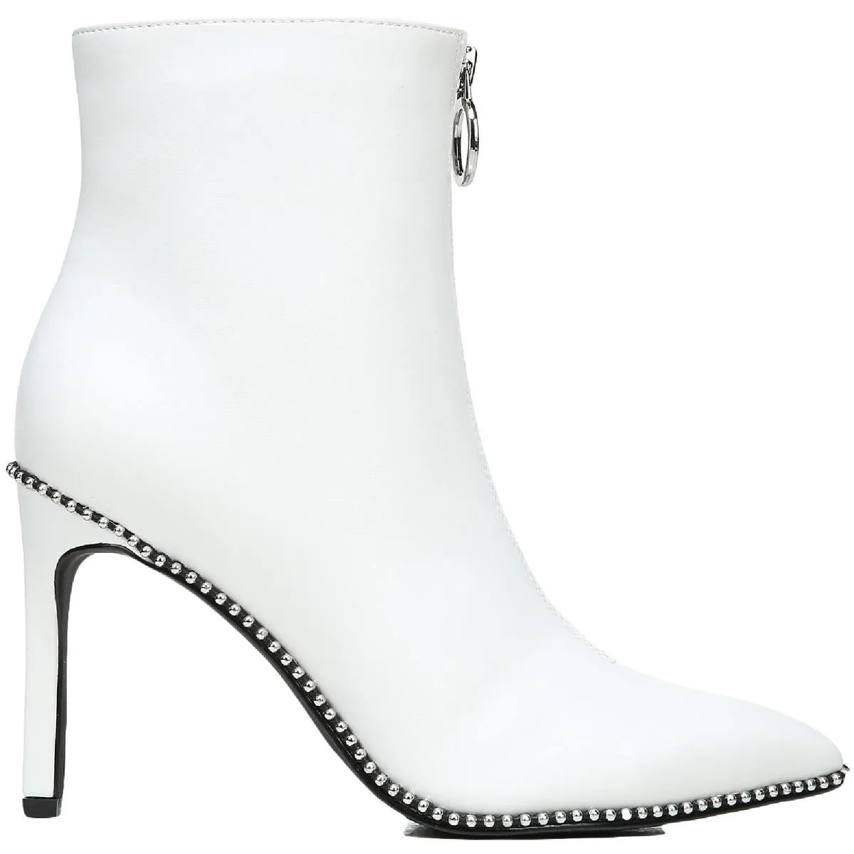 Briget Womens Embellished Pointed Toe Ankle Boots