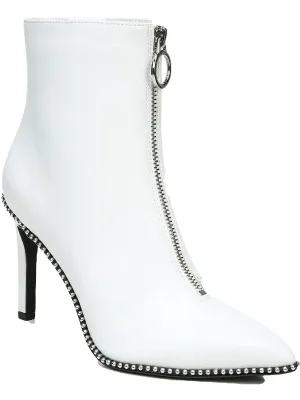 Briget Womens Embellished Pointed Toe Ankle Boots