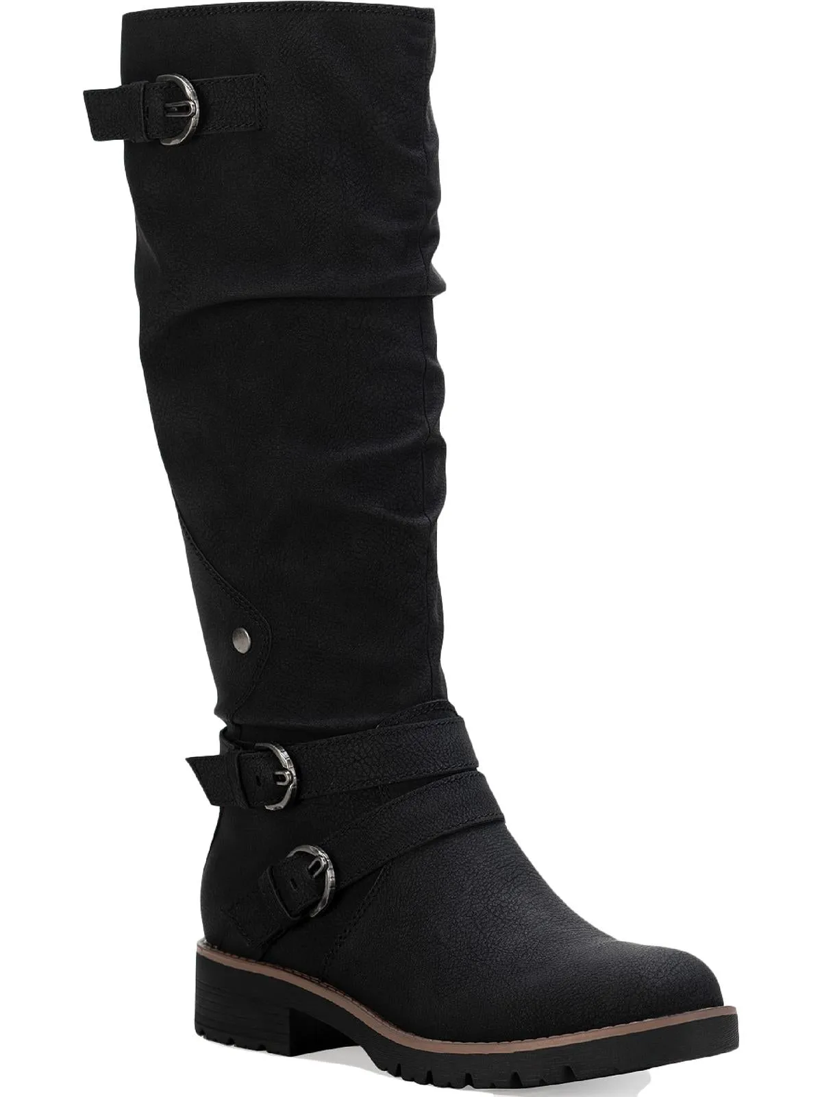 Brinley Womens Faux Leather Tall Knee-High Boots