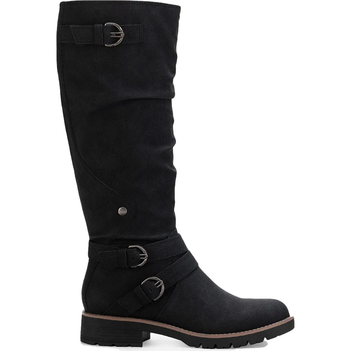Brinley Womens Faux Leather Tall Knee-High Boots