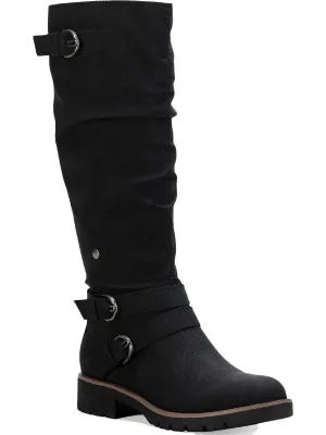 Brinley Womens Faux Leather Tall Knee-High Boots