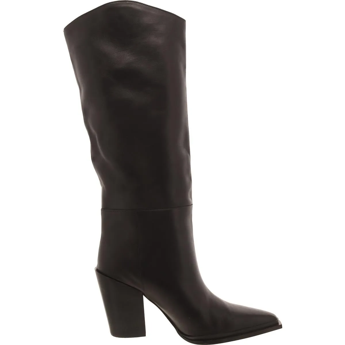Bronty Womens Leather Pull On Knee-High Boots
