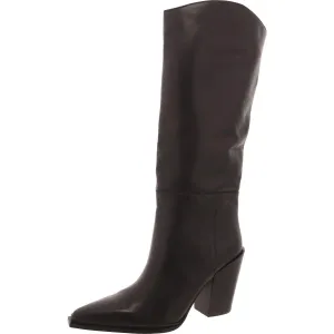 Bronty Womens Leather Pull On Knee-High Boots