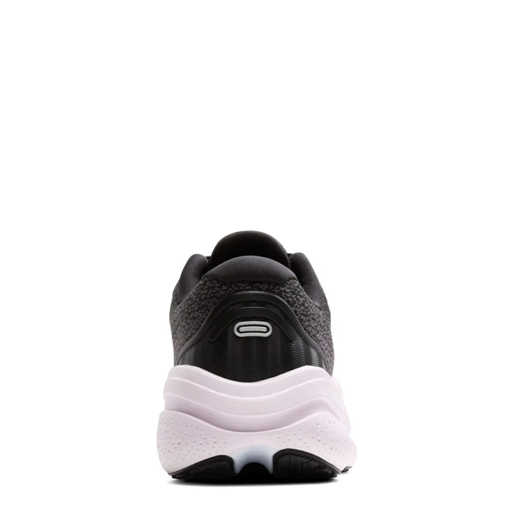 Brooks Women's Ghost Max 2 Sneaker in Black/White/Orchid Ice